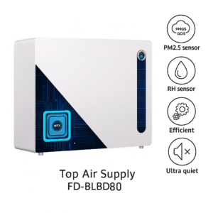 חזית קולט לחות לבריכה FD-BLBD80 וסמלי הבקרה