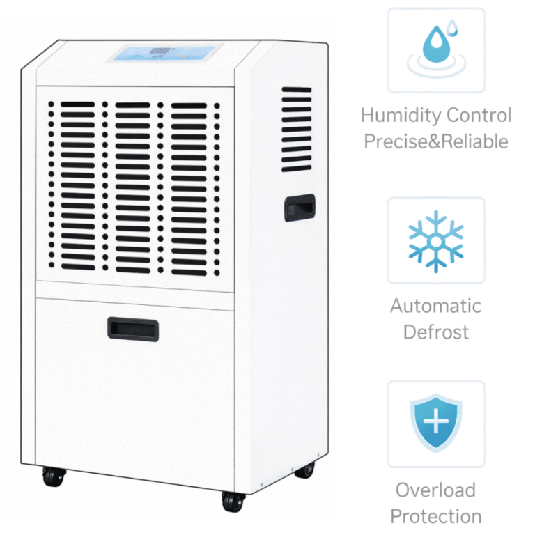 קולט לחות Parkoo RW-901E עם לוח בקרה וגלגלים